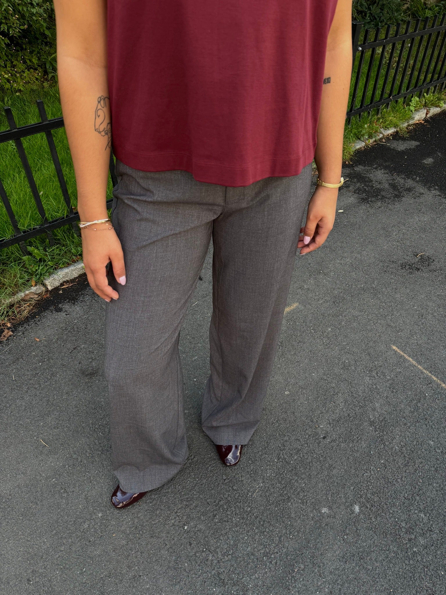 VMTEXAS Trousers - Dark Grey Melange